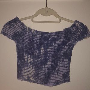 Purple Tie-dye Crop Top